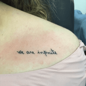 mom's handwriting ❤️made this tat with her. she has the same phrase in her arms with my handwriting. one of my favs #handwriting #matchingtattoos #tattoowithmom