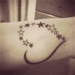 A small Heart with stars peice on a wrist i done #hearttattoo #heartandstars #tattoo #inked #intenzeink #eikon #wristtattoo 