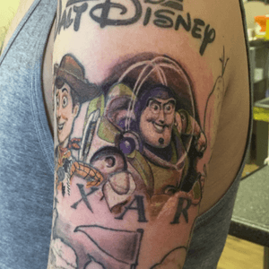 Buzz and Woody finally coloured :) #Disney #Tattoo #DisneyTattoo #Buzz #Woody #Buzzandwoody #Toystory #ToyStoryTattoo 