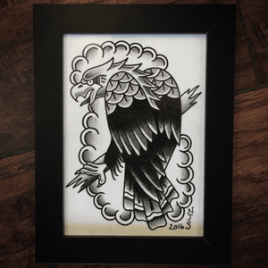 Eagle up for grabs #denver #eagle #coquille #flash #traditionaltattoo 
