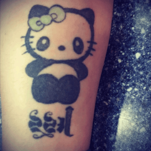 My version of a hello kitty panda. She needs a little love. #hellokitty #yep #awesome #oneofakind