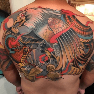 #battle of the eagle and the snake .... I got my money on the #eagle it rules the sky and dominitaes the land. Done by @glubbock proudly using #eternalink 
