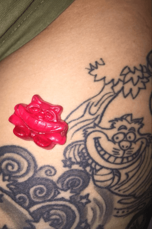 I found a #gummybear in the shape of one part of my tattoo 