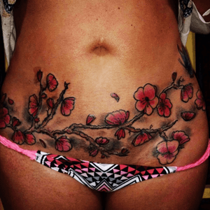 #tattoo #coveruptattoo #scar #cherryblossomtattoo 