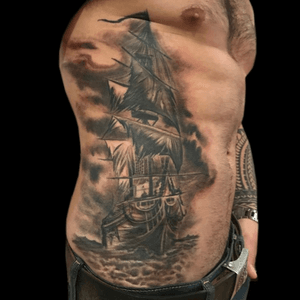 Tattoo by Lark Tattoo artist PeeWee.See more of PeeWee's work here: http://www.larktattoo.com/long-island-team-homepage/peewee/#ocean #oceantattoo #ship #shiptattoo #boat #boattattoo #pirate #piratetattoo #pirateship #pirateshiptattoo #bng #bngtattoo #blackandgraytattoo #blackandgreytattoo #tattoo #tattoos #tat #tats #tatts #tatted #tattedup #tattoist #tattooed #inked #inkedup #ink #tattoooftheday #amazingink #bodyart #tattooig #tattoosofinstagram #instatats  #larktattoo #larktattoos #larktattoowestbury #westbury #longisland #NY #NewYork #usa #art #peewee #peeweetattoo #ribtattoo 