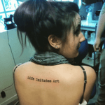 My first tattoo #LifeimitatesArt #OscarWilde #LanaDelRey #quote 