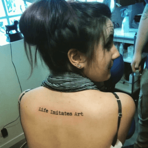 My first tattoo #LifeimitatesArt #OscarWilde #LanaDelRey #quote 