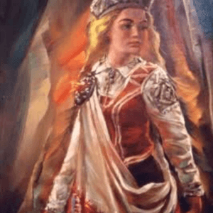 Traditional Latvian girl in costume #latviantattoo #heritage 