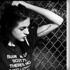 "My heart is broke, but I have some glue, help me inhale, and mend it with you, we'll float around and hang out on clouds"Frances Bean Cobain