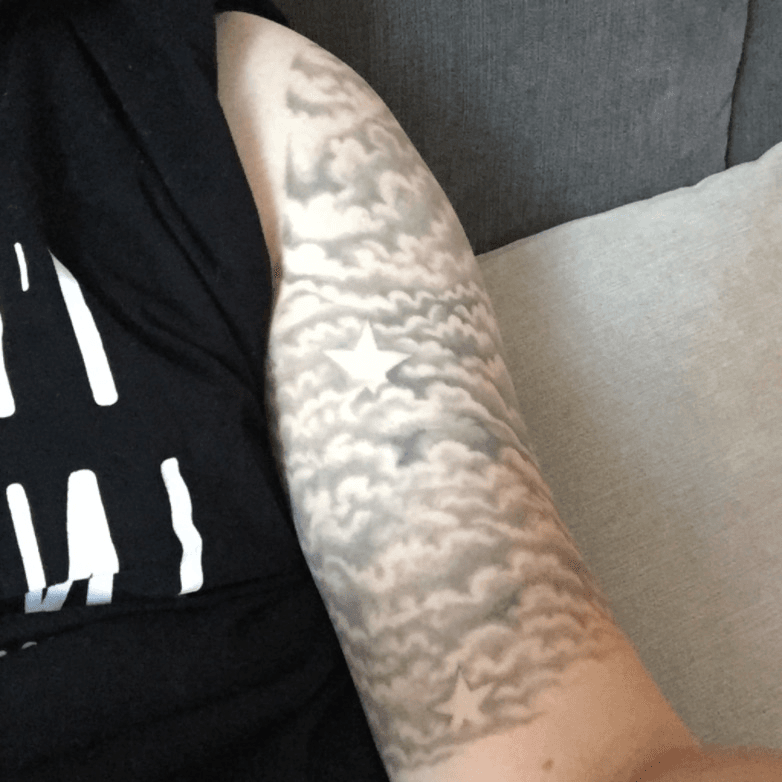 half sleeve tattoos clouds