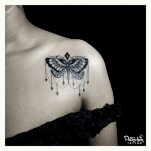 Custom ornate butterfly for Mrs. Citra..Done by Anneke Fitrianti..#butterflytattoo #cutetattoo #ornamentaltattoo #blacktattooart #btattooing #blacktattooing #linework #lineworktattoo #inkstinctsubmission #blackworktattoo #taot #blackworkerssubmission #tattoolife #blacktattoomag #blacktattoo #lineworks #blackworks #dotworks #occultart #artdesigndagelan #tattoojogja #jogjatattoostudio #INDONESIA #blacktattooartist