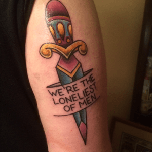 Circa survive inspired dagger tattoo 