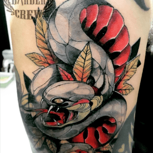 Snake #tattoo #tattoodoo #tattoocrew #fusionink #goodinktattoo#barbercrew#chiangmai #thailand #nimmansoi7 