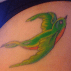 A swallow I got on my ribs when I turned 18.