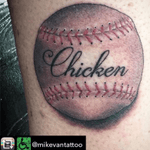 #characters #chicken #baseball #ball #mikevantattoo @mikevantattoo 