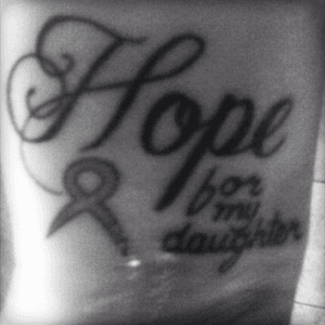This is my Tat for my baby girl to bring awareness for her Colitis and T1 Diabetes... because we never lose hope for a cure!!