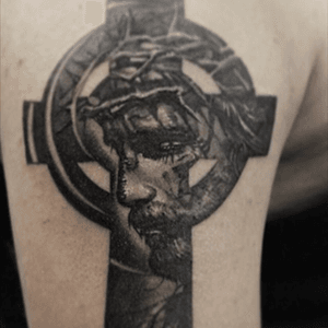 #TattooMike @tattoo_mike #religious #blackandgrey #welove #cross 