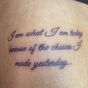 Small script on a thigh done today!