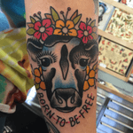 Vegan tatties! #denver #cow #vegan #vegantattoos #milehigh 