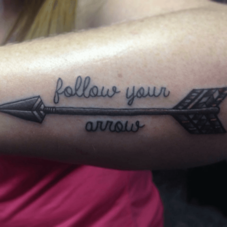 Follow your arrow wherever it points tattoo on ribs  Tattoos Rib tattoo  Tattoos and piercings