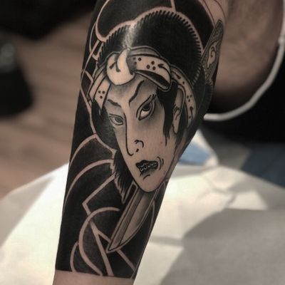 Namakubi #btattooing #blackboldsociety #blacktoptattooing #BLXCKINK #oldlines #tattoosandflash #darkartists #tattoosandflash #topclasstattooing #darkartists #thebesttattooartist #japanesetattoos #irezumitattoo #horimono #tatuaggiogiapponese #orientaltat