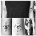 Nº318 #tattoo #tattoos #littletattoo #tatuajes #ink #inked #eyes #eye #eyetattoo #thirdeye #symmetry #symmetric #geometric #geometry #lines #circles #fingertattoo #bylazlodasilva