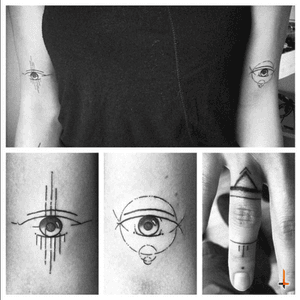 Nº318 #tattoo #tattoos #littletattoo #tatuajes #ink #inked #eyes #eye #eyetattoo #thirdeye #symmetry #symmetric #geometric #geometry #lines #circles #fingertattoo #bylazlodasilva