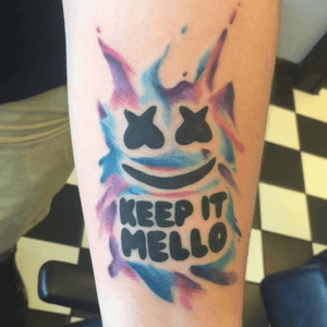 Tattoo of the Dj Marshmellos song title “Keep It Mello”