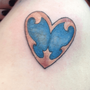 Heart on my upper arm, since I wear my heart on my sleeve. Gonna incorporate into a bigger piece someday. 