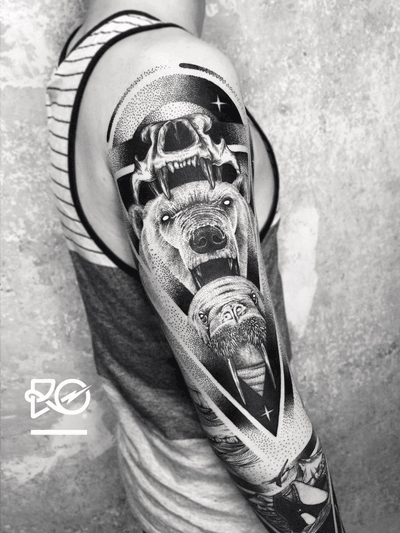 North York Ink - Ripped Armour arm #sleevetattoo by