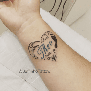 Tatuagem coração #jeffinhotattow #tatuagem #tattoo #coração #heart #theo 