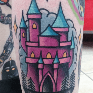 Dream Castle done yesterday #dream #castle #traditional #traditionaltattoo