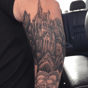 Second part of the sleeve back of forearm. Artist steven nesbit @ sakura tattoo south gosforth Newcastle. 