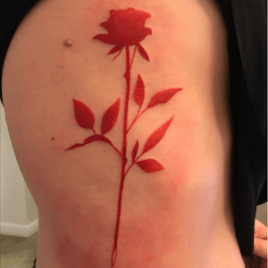 Rose tattoo by @pablotobias_art #rose #rosetattoo #red #redink 