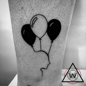 Balloons #black #tattoo #blacktattoo #man #f4f #like #daily #tattooart #t #dot #dots #ink #inked #zerotattooer