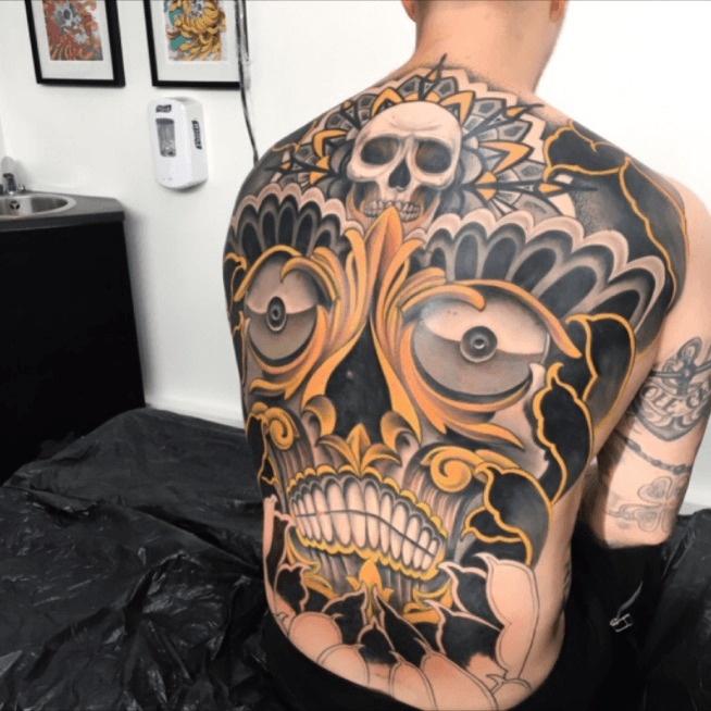 My Tibetan skull done by JP at southsea tattoo co UK  rtattoos