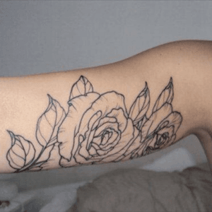 Inner arm rose tattoo #rose 