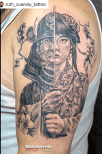 Samurai + Geisha @ km13studio by Ruth CuerviLu Tattoo. More here: https://cuervilutattoostudio.com/