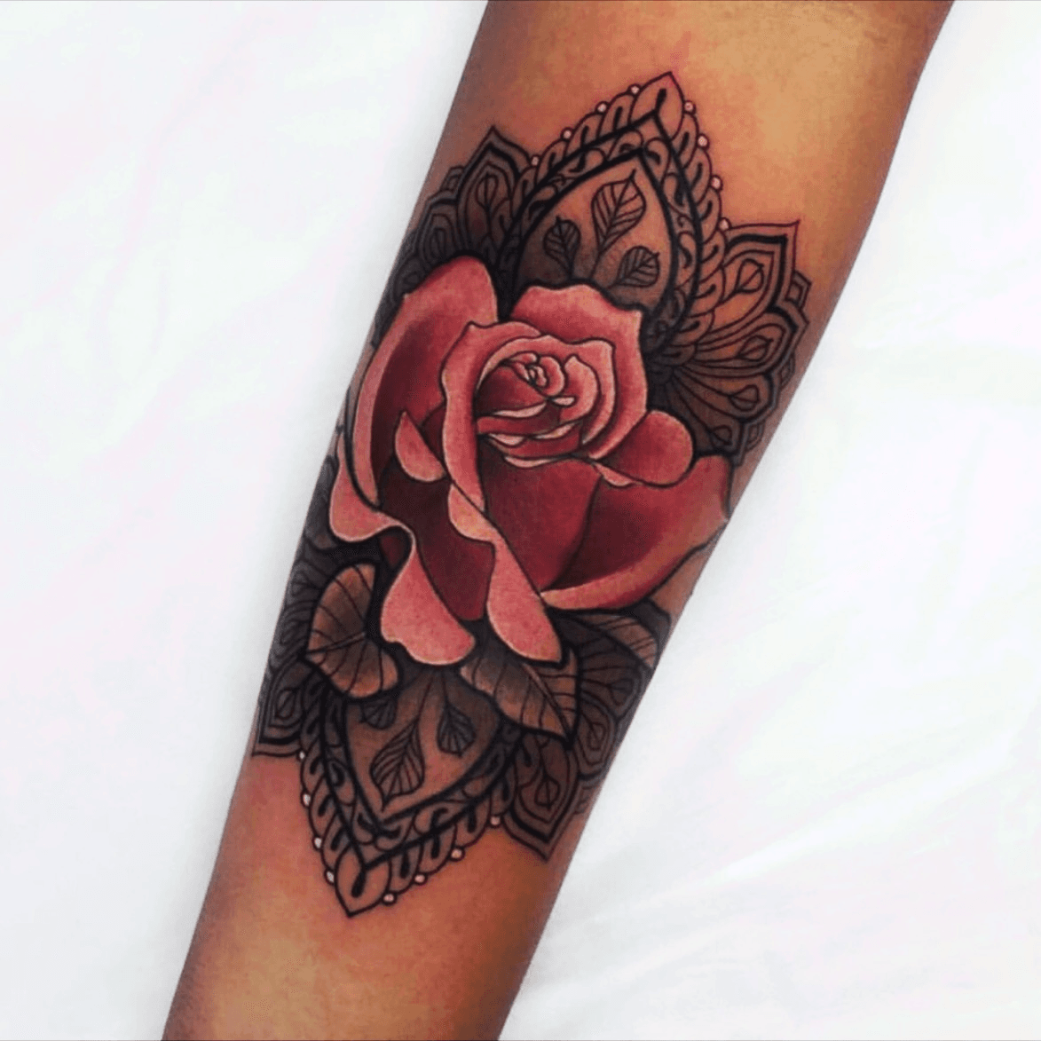 Rose Tattoos done in Bali  Line Tattoos Red Roses Realistic Rose Tattoos  TATTLAScom Bali Tattoo Guide