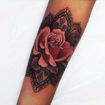 I liked the muted colors #mandala #rose #flower #armband 