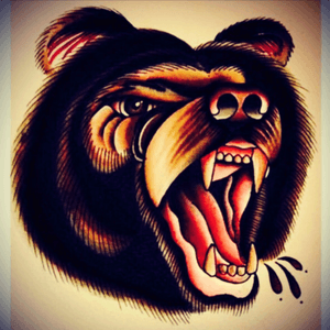 Dream of getting this on my neck!! Old school grizzly 🐻#megandreamtattoo