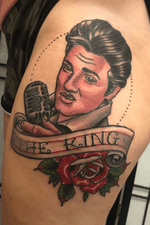 American Traditional Elvis Presley Tattoo