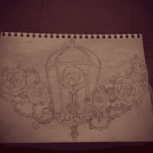 #megaandreamtattoo i was hoping this would be a chest piece (another drawing of mine) 