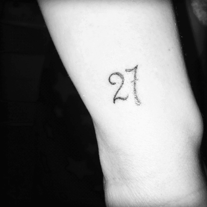Tattoo tagged with number small chang micro 27 mathematical tiny  ankle ifttt little minimalist  inkedappcom
