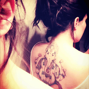 Ganesh tattoo #Ganesh #tattoo #India #art #back #bodyart 