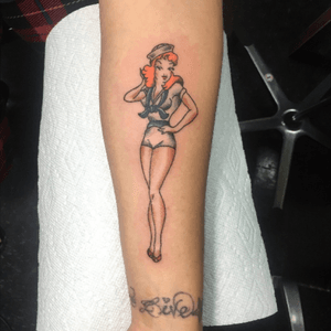 Got this beauty this past weekend. #pinup #sailorjerry #sailorjerrytattoo 