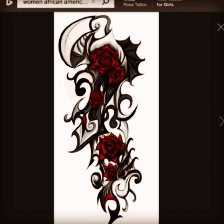 Rose black abstract tribal tattoo decorative Vector Image