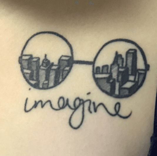 John Lennon Imagine tattoo  Tattoos Tattoo quotes Imagine john lennon