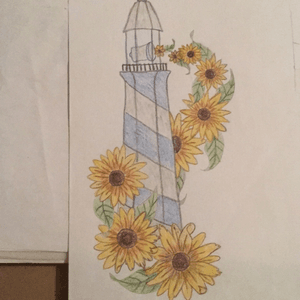 #Lighthouse #sunflowers #feminem #notical 