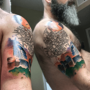 "Path of Life" Abstract Tattoo by Chipper Harbin, Safehouse Tattoo Nashville, TN